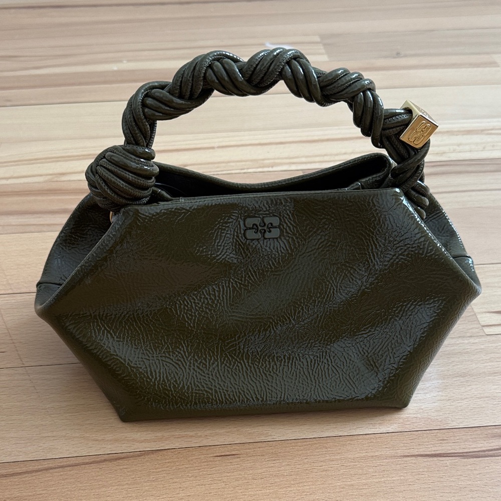 Ganni olive Green bou Bag